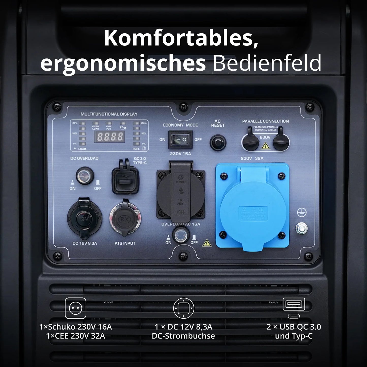 "Könner & Söhnen" Inverter-Generator KS 6000iE S - 5kW Nennleistung - Benzinmotor - 230V