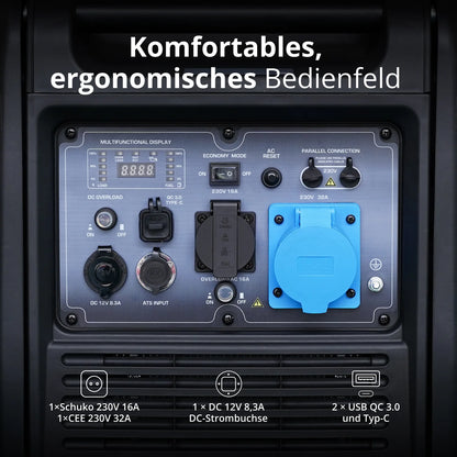 "Könner & Söhnen" Inverter-Generator KS 6000iE S - 5kW Nennleistung - Benzinmotor - 230V