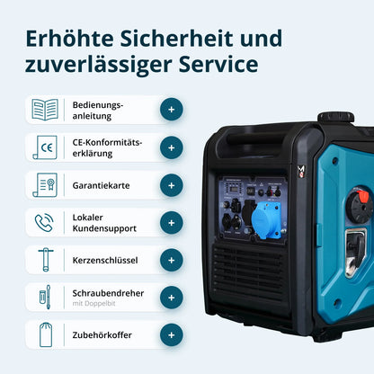 "Könner & Söhnen" Inverter-Generator KS 6000iE S - 5kW Nennleistung - Benzinmotor - 230V