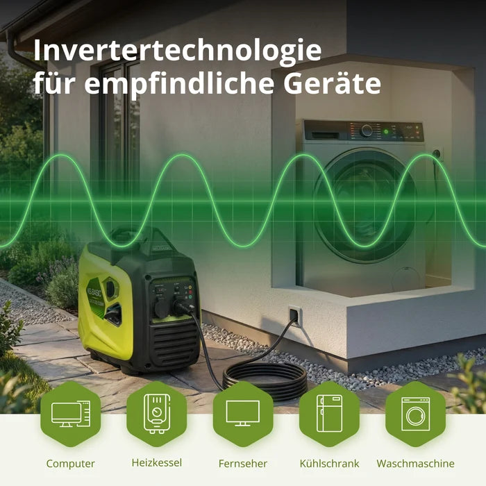 "Könner & Söhnen" Inverter-Benzingenerator KSB 33i S - 3kW Nennleistung - Benzinmotor - 230V