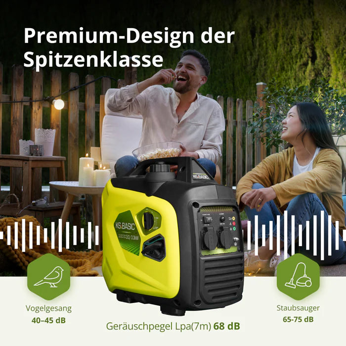 "Könner & Söhnen" Inverter-Benzingenerator KSB 33i S - 3kW Nennleistung - Benzinmotor - 230V