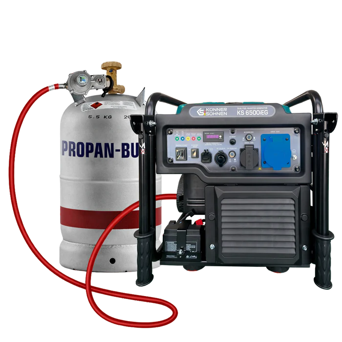 "Könner & Söhnen" Inverter Generator KS 6500iEG (Benzin/Gas) - 6kW Nennleistung - Benzinmotor - 230V