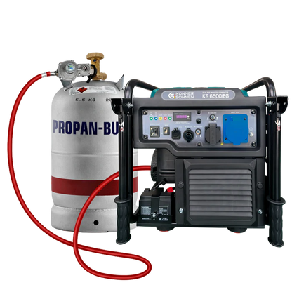 "Könner & Söhnen" Inverter Generator KS 6500iEG (Benzin/Gas) - 6kW Nennleistung - Benzinmotor - 230V