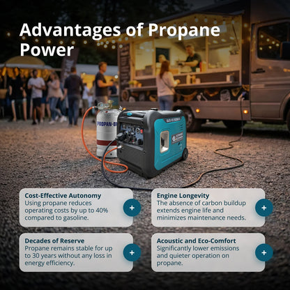 "Könner & Söhnen" LPG/Benzin-Inverter-Generator KS 5500iEG S - 5kW Nennleistung - 230V