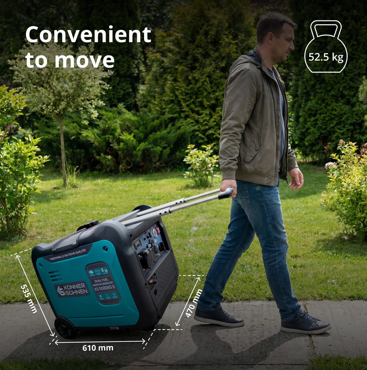 "Könner & Söhnen" LPG/Benzin-Inverter-Generator KS 5500iEG S - 5kW Nennleistung - 230V