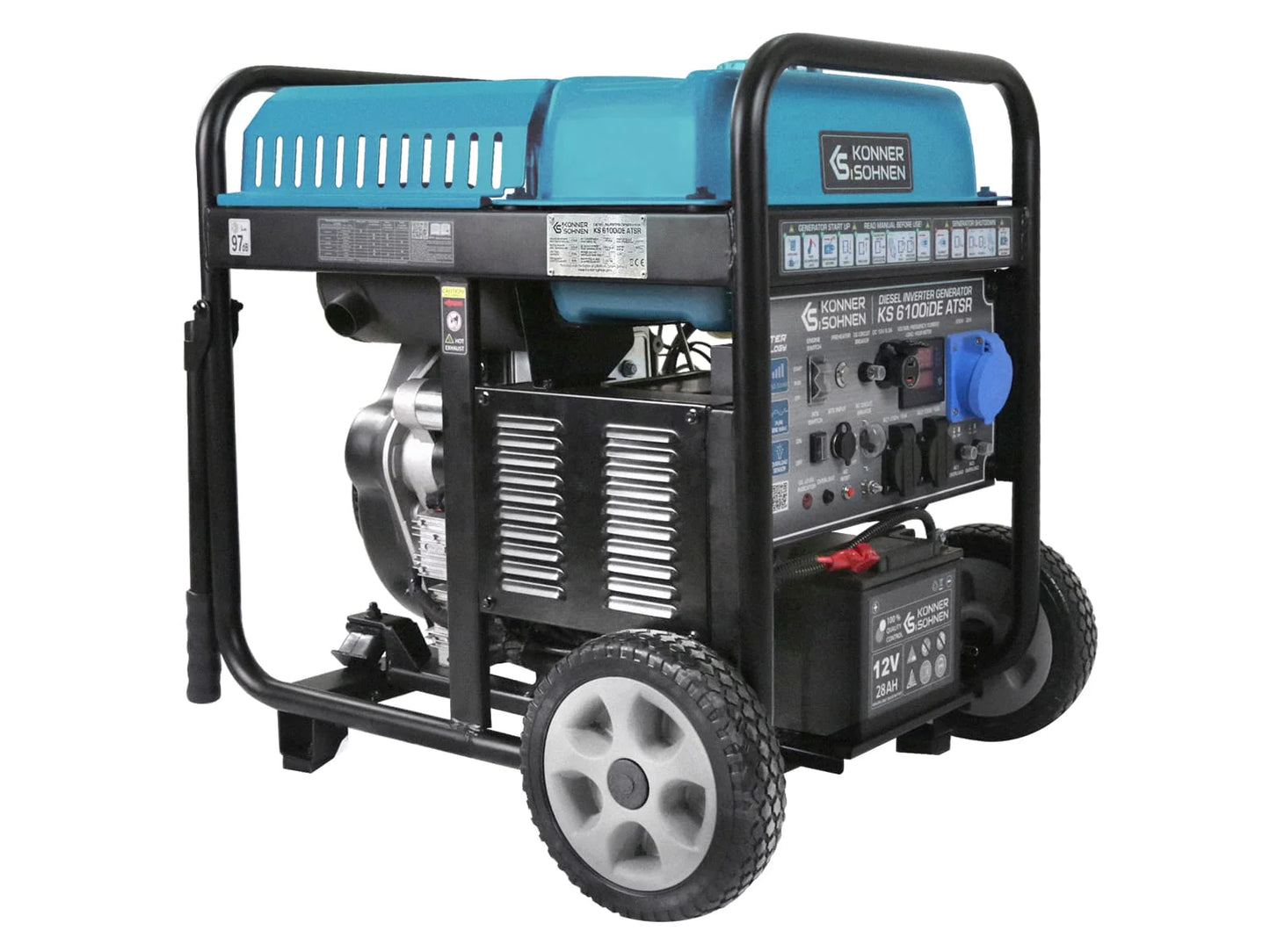 "Könner & Söhnen" Diesel-Inverter-Generator KS 6100iDЕ ATSR - 5kW Nennleistung - Dieselmotor - 230V