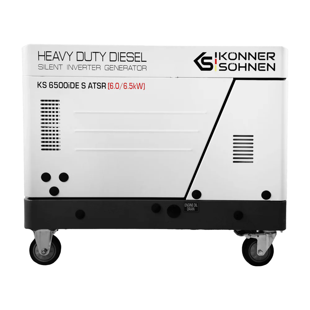 "Könner & Söhnen" Diesel Inverter Generator in Soundproof Casing KS 6500iDE S ATSR  - 6kVA Nennleistung - Dieselmotor - 230V