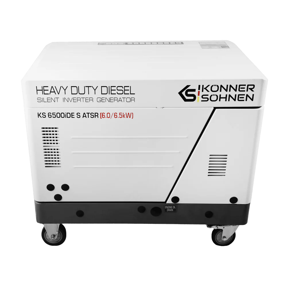 "Könner & Söhnen" Diesel Inverter Generator in Soundproof Casing KS 6500iDE S ATSR  - 6kVA Nennleistung - Dieselmotor - 230V