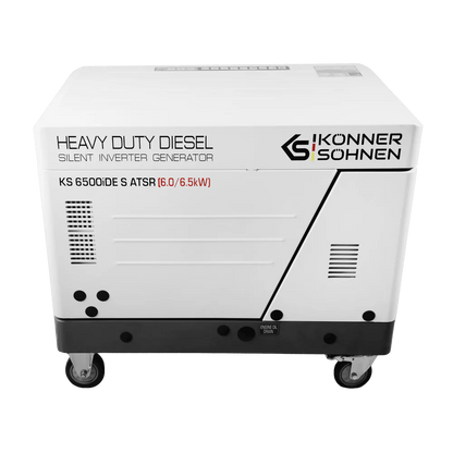 "Könner & Söhnen" Diesel Inverter Generator in Soundproof Casing KS 6500iDE S ATSR  - 6kVA Nennleistung - Dieselmotor - 230V