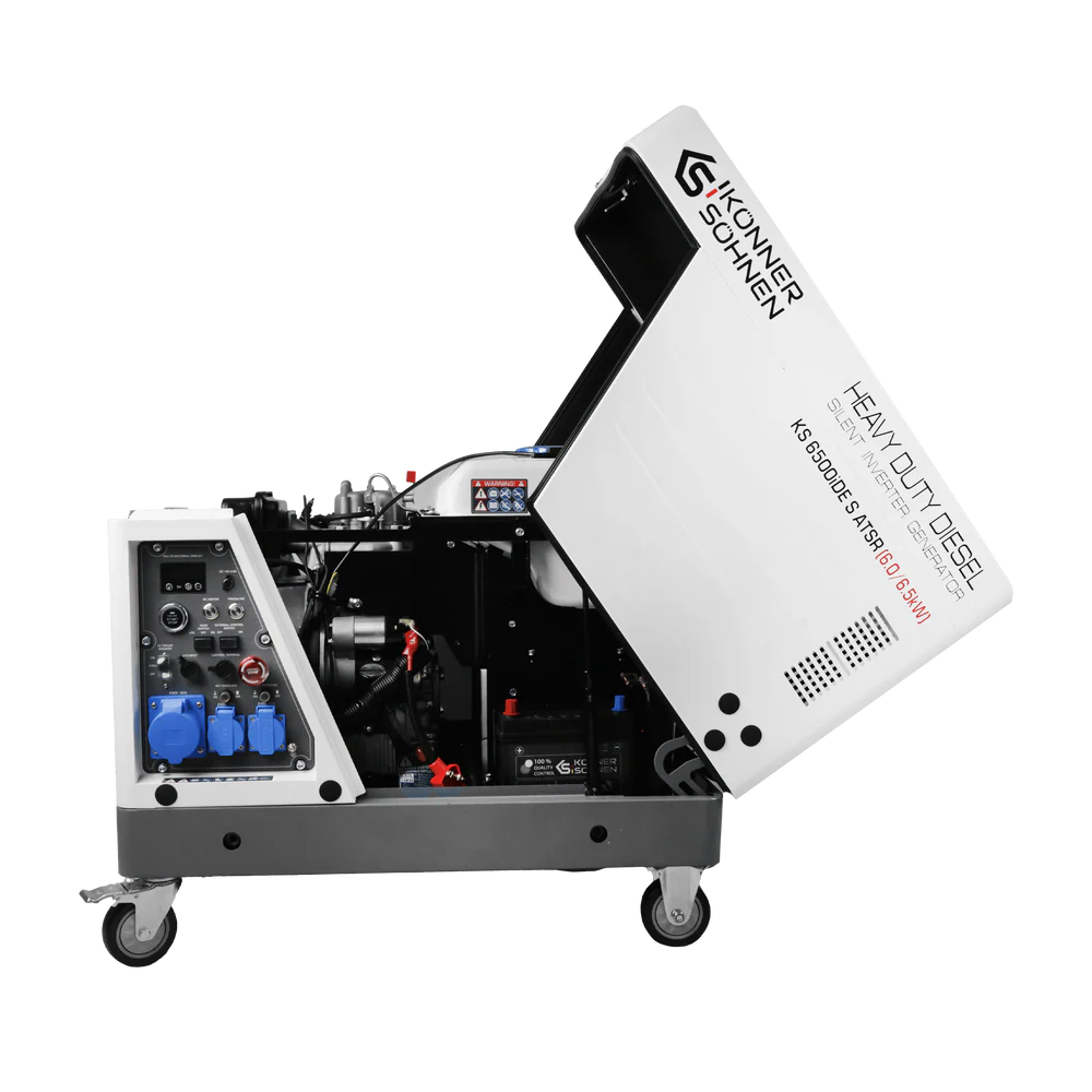 "Könner & Söhnen" Diesel Inverter Generator in Soundproof Casing KS 6500iDE S ATSR  - 6kVA Nennleistung - Dieselmotor - 230V