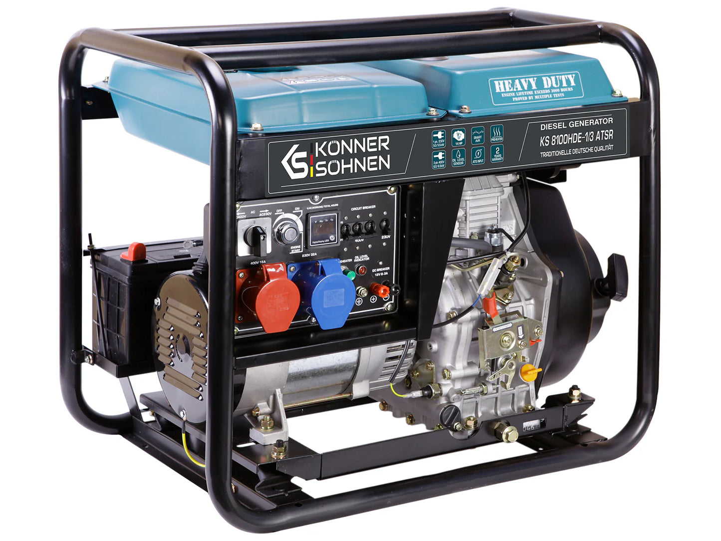 "Könner & Söhnen" Diesel-Generator KS 8100HDE-1/3 ATSR (EURO V)  - 5/6kW Nennleistung - 230/400V