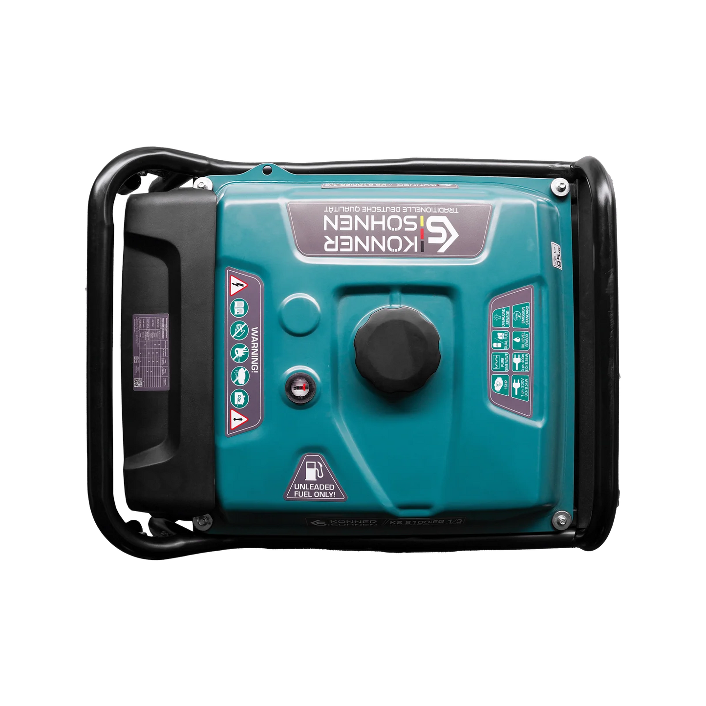 "Könner & Söhnen" Inverter-Generator KS 8100iEG 1/3 - 8kW Nennleistung (230/400V ohne Umschaltverluste abrufbar) - Benzin-/Gasmotor