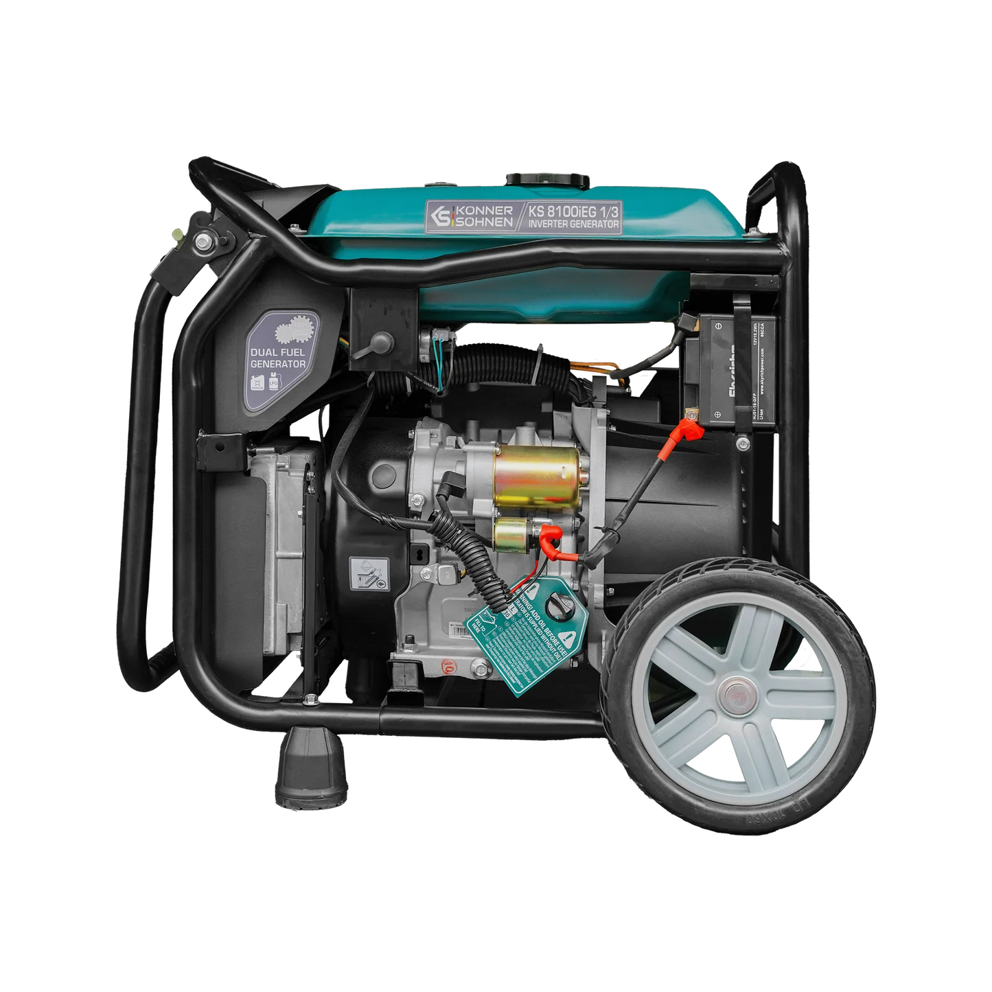 "Könner & Söhnen" Inverter-Generator KS 8100iEG 1/3 - 8kW Nennleistung (230/400V ohne Umschaltverluste abrufbar) - Benzin-/Gasmotor