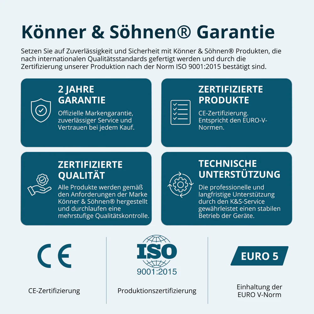 "Könner & Söhnen" Diesel Inverter Generator in Soundproof Casing KS 6500iDE S ATSR  - 6kVA Nennleistung - Dieselmotor - 230V