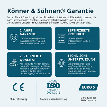 "Könner & Söhnen" Inverter-Generator KS 3300i - 3kW Nennleistung - Benzinmotor - 230V