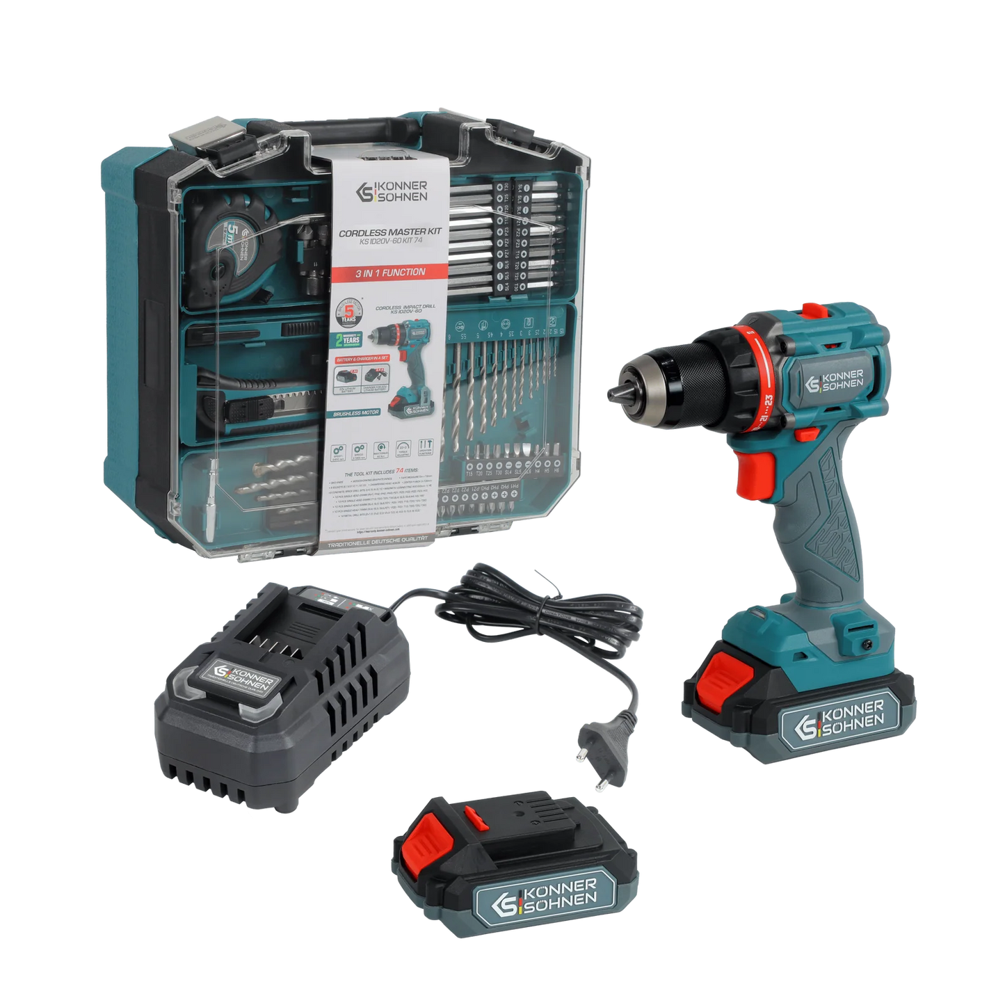 "Könner & Söhnen" Kabelloses Meister-Set KS ID20V-60 KIT 74