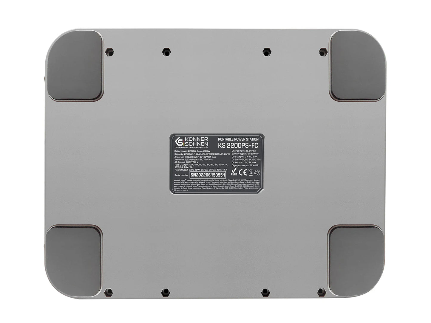 "Könner &amp; Söhnen" Portable Power Station KS 2200PS-FC - 2.2kWh 