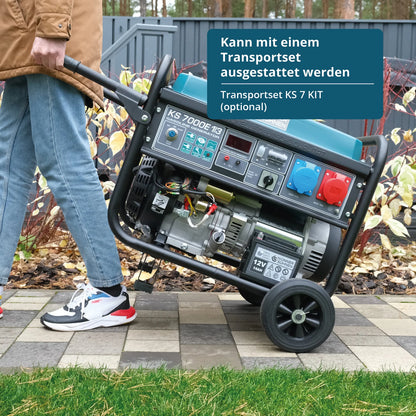 "Könner & Söhnen" Inverter-Generator KS 7000E 1/3 - 5kW Nennleistung - Benzinmotor - 230/400V