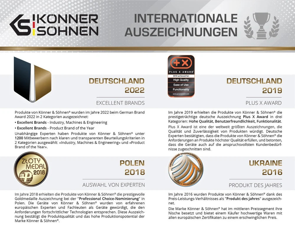 "Könner & Söhnen" Holzspalter Benzin vom hydraulischen typ KS 27THG 65/55
