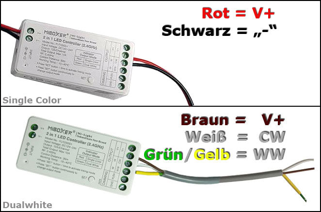 LED Emotion 3er Leuchtenset mit Stromversorgung und Fernbedienung für Möbelunterbau