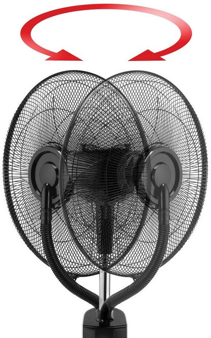 Unold 86930 Standventilator Nebula Touch Digital 38cm ws/sw 90W 3 Stufen oszilli.