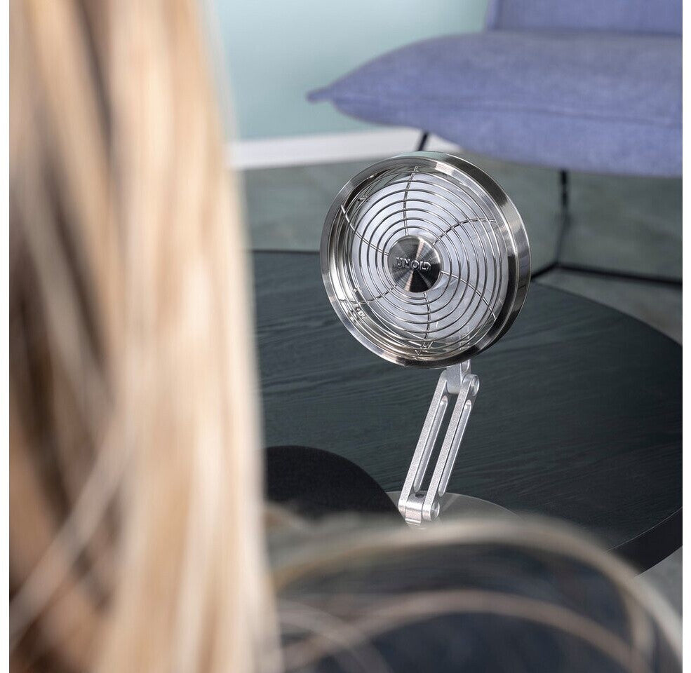 Unold 86705 Akku-Tischventilator Steel Flex ed 4W 3Geschwindigkeitsstufen Ø14cm